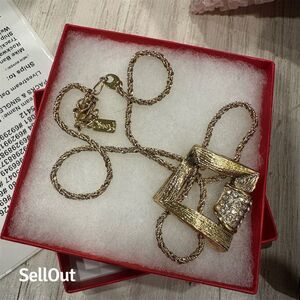 Vintage Yves Saint Laurent Gold-Tone Pendant Necklace Fashion Jewelry